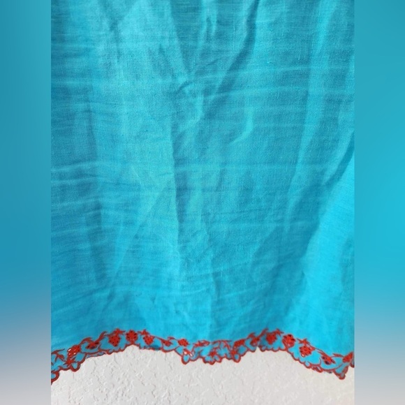 J Crew 100% Linen Tunic Blouse Top in Monaco Blue Size Small - Picture 8 of 9